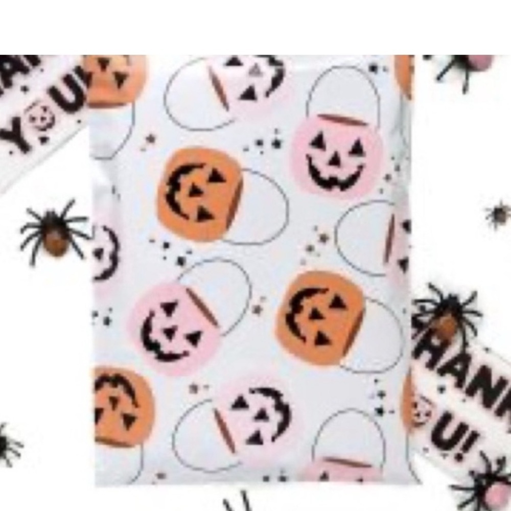 Halloween Pumpkin Print Poly Mailers 20 size 10 x 13